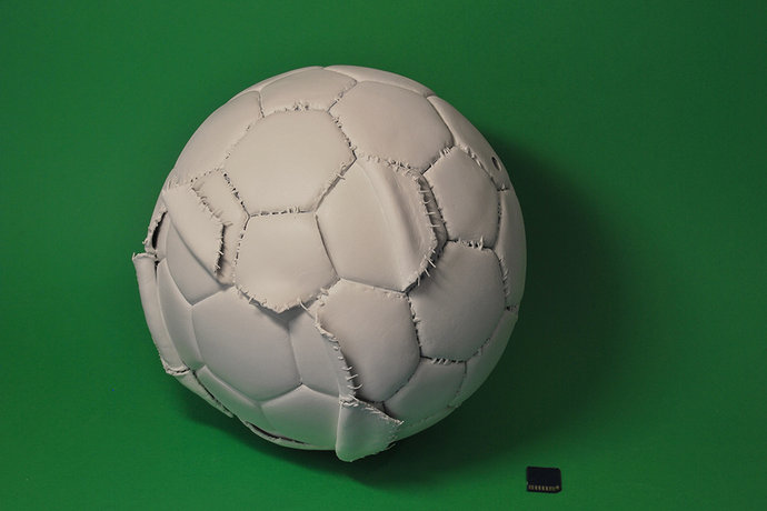 3d печать cкульптуры футбольного мяча из пластика АБС